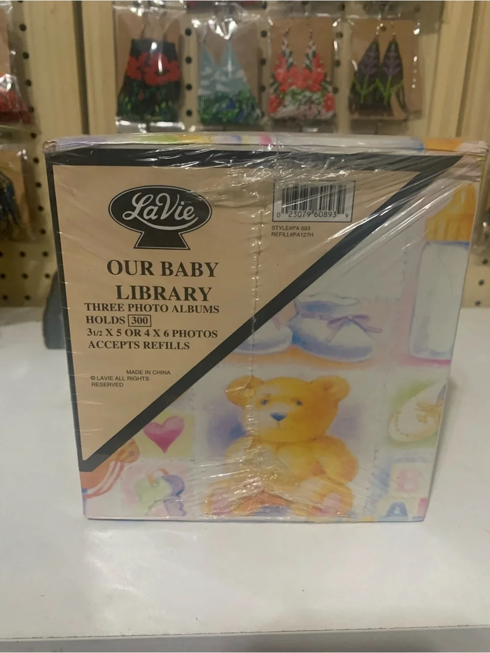 LaVie Our Baby Library Three Photo Albums - Pastel Yellow Teddy Design